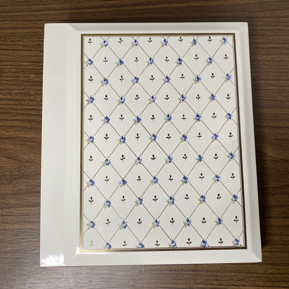 VTG Otagiri Japan Blue Rose Lacquerware Photo Album 4x6 Floral With Box